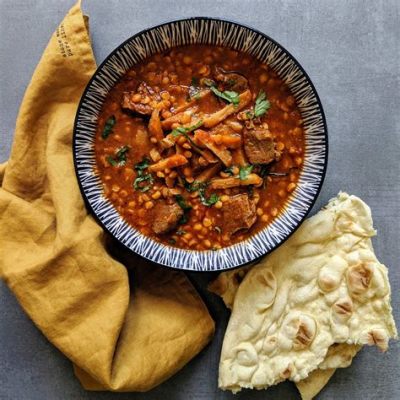  Gheymeh! Een rijke stoofschotel met zoete en zure granaatappelpitten die je smaakpapillen zullen betoveren.